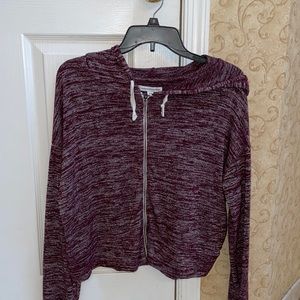 American Eagle purple thin zip up jacket
